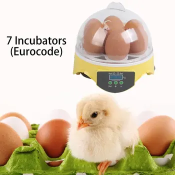 7 Kiaušiniai Skaitmeninis Inkubatorius Automatinė Naminiai paukščiai, Antys, Vištos Kiaušinių Hatcher Mašina 110V 30W ES Kištukas Su Temperatūros Kontrolės Sistema