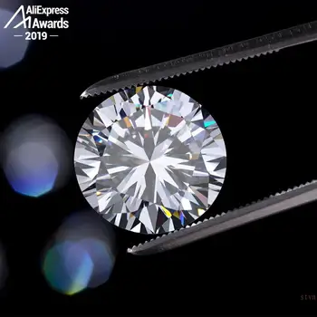 9mm Turas Supjaustyti S925 Fine Jewelry sterlingas sidabro žiedas Laboratorijoje sukurta deimantų Karatais 4Cs vestuvių pasiūlymas svajonė