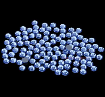 AAAAA Prabanga Pataisų kalnų krištolas Light Sapphire GR6 SS10 SS16 SS20 SS30 Stiklo Kristalai Flatback Geležies, Deimantų