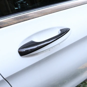 ABS Anglies Pluošto Durų Rankena Padengti Apdaila Lipdukas, skirtas Mercedes Benz C Klasė W205 GLC X253 E Klasės W213 Automobilių Reikmenys