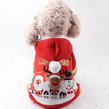 Akrilo Raudona Lietaus Suknelė Pet Kalėdų Kostiumai Kalėdų Pet Drabužiai Minkšti, Juokingas Šuniukas Kailis Išlaikyti Šiltas Šunų Drabužius Hoodie Rinkinys