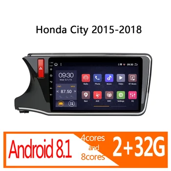 Android 2G+32G automobilio radijo Honda Miestas Greiz Gienia 2016 2017 2018 coche auto garso stereo autoradio atoto multimedijos WIFI