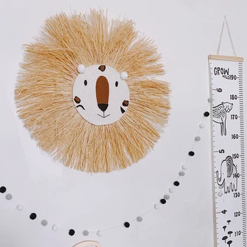 Animacinis Liūtas Kabinti Papuošalų Siūlų Audimo Gyvūnų Galvos Papuošalas Vaikų Kambario Sienos, Namo Aksesuaras Tipas