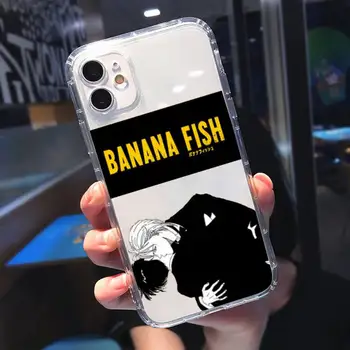 Anime Bananų Žuvų Telefono dėklas Skaidri minkšta iphone 5 5s 5c se 6 6s 7 8 11 12 plus x mini xs xr pro max