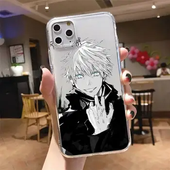 Anime Cartoon Džiudžiutsu Kaisen Telefono dėklas Skaidri minkšta iphone 5 5s 5c se 6 6s 7 8 11 12 plus x mini xs xr pro max