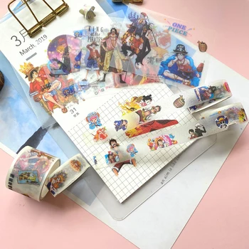 Anime One Piece Washi Tape Lipdukas HD Spausdinti Lipnia Juosta, Vaikams, Kanceliarinės prekės Dovana 