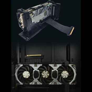 Anti-Trukdžių Kompiuterio vaizdo Korta PCI-E Adapterio Kabeliu su Vertikalusis vaizdo Kortelė Vertikalaus Tvirtinimo Laikiklis