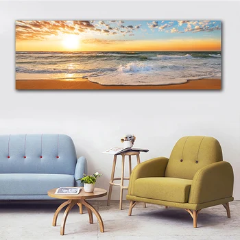 Artryst Sunshine Beach Sea View Picture Sienos Menas Vienas Gabalas, Plakatų ir grafikos Namų Dekoro Kambarį Didelio formato Tapyba