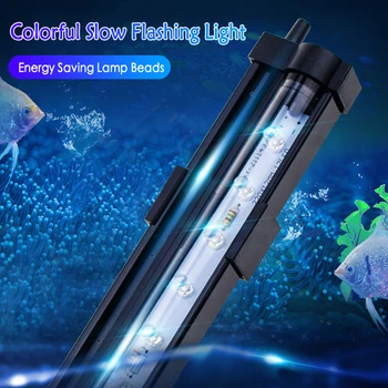 Atsparus vandeniui Akvariumas Šviesos diodų (LED) Vandeniui Žuvų Bakas Šviesos samteliais Lempa Akvariumų Dekoracijos, Apšvietimas Augalų Lempos ES/JAV Galios