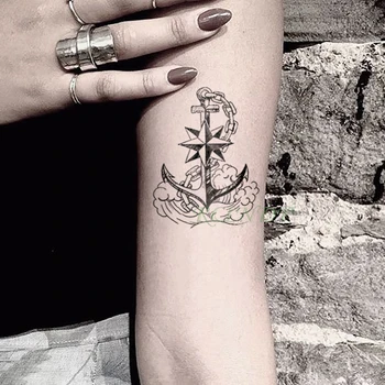 Atsparus Vandeniui Laikina Tatuiruotė Lipdukas Jūrų Piratų Inkaro Netikrą Tatto 