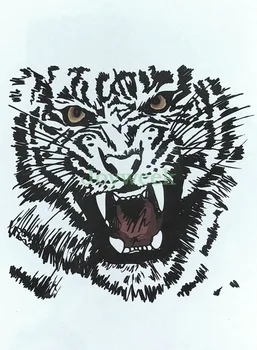 Atsparus vandeniui Laikina Tatuiruotė Lipdukas tigras, liūtas gyvūnų juodojoje meno tatto lipdukai 