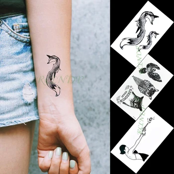 Atsparus vandeniui Laikina Tatuiruotė Lipdukas žemėlapis nata plakimas, mažas meno tatto 