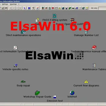 Aukštos kokybės ElsaWin 6.0 auto remonto programinės įrangos elsawin 5.3 Elsa Win 5.2 HDD kietojo disko diagnostika profesionalus įrankis automobilių/sunkvežimių