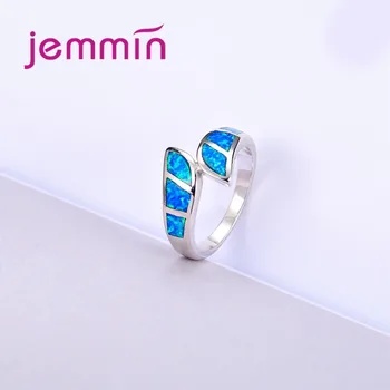 Aukštos Kokybės Mėlyna Ugnis Atidaryti Žiedas Šalies Aksesuaras Prekės Geometrinės Formos Sužadėtuvių Sterlingas Sidabro Žiedai Moters