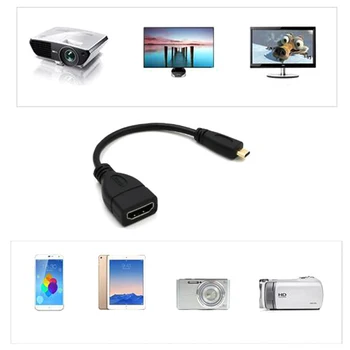 Aukštyn, Žemyn, Dešinėn, Kairėn Kampu, Micro HDMI į HDMI Vyrų ir Moterų adapteris jungties 10cm HDTV Type D hdmi micro hdmi kabelis kampas