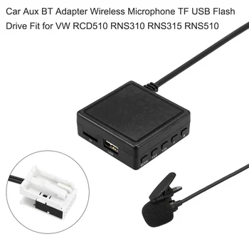 Automobilių Aux, BT Adapteris Bevielio Mikrofono TF USB 