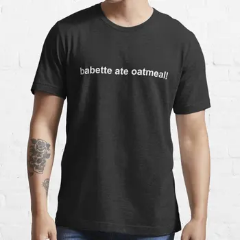 Babette valgė avižiniai dribsniai Vyrų T-Shirt 2021 M. Vasarą Geometrinės Apskritimo Viršuje Tees Mados O--Kaklo trumpomis Rankovėmis Atsitiktinis Laisvi Marškinėliai Vyrams