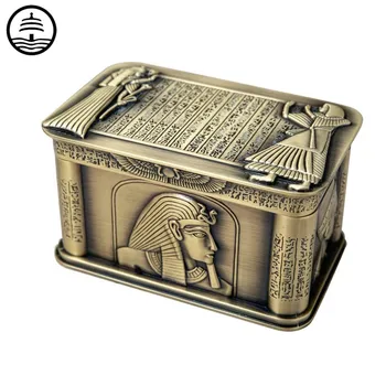 Bao Guang Ta Senovės Egipto Faraono Perlas Atveju Europos Stiliaus Metalo Stačiakampio Darbalaukio Papuošalų Laikymo Dėžutė Namų Dekoro A2569