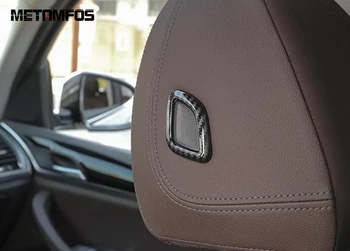 BMW X3 2018 2019 Priedai Anglies Pluošto Sėdynės Galvos Poilsio Pagalvę Reguliuoti Valdymo Mygtuką Padengti Apdaila Papuošti Rėmelį Automobilių Stilius