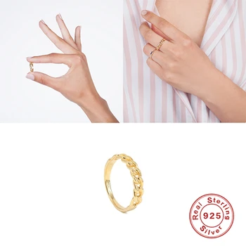 BOAKO Ins Bohemijos Žiedai Moterų, Mergaičių, 925 Sidabro Žiedas 2020 Tendencija Anillos Mujer Fine Jewelry Suporuoti Žiedai Didmeninė #11.4
