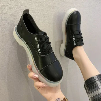 Britų stiliaus mažas odos batai moterų vasaros plonas 2020 naujų korėjos versija laukinių studentų retro Japonijos butas batai