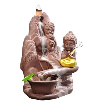 Buda Moliuskui Smilkalų Degiklis Kalnų Upės Rankdarbių Smilkalų Lazdelės Laikiklis Keramikos Krioklys Dūmų Smilkalų Degiklis Namų Dekoro