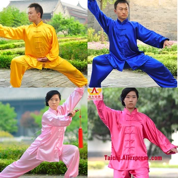 Chi, Drabužiai, Elastingas Audinys, Vyrai Ir Moterys, Kung Fu kovos Meno Kostiumas Kinijos Stlye Sportinę juoda balta raudona geltona rožinė mėlyna