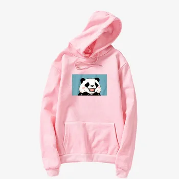 Chi, Katė Gėlių Palaidinukė Panda hoodies puikus Kawaii Harajuku stiliaus bliuzoną Dekoratyvinis atsitiktinis mados modelis Madinga spausdinti
