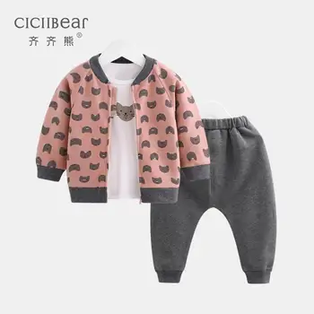 Ciciibear berniuko drabužių 2020 m. pavasarį naujas vaikas tiktų vaikams, drabužiai kūdikiams iš trijų dalių banga