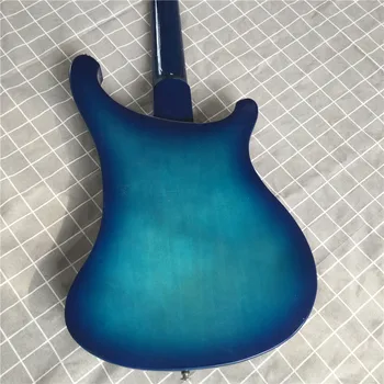 Custom shop,Kairės rankos 4 Stygos Elektrinė bosinė Gitara.Raudonmedžio fingerboard,mėlyna spalva guitarra. guitaara.