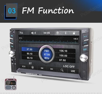 DHL ar Fedex 5vnt HD 2 Din MP4 MP5 Player Touch screen Automobilinis FM Radijas stereo 