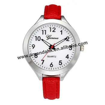 Didmeninė Moterų Mados Ženevos Odos Atsitiktinis Žiūrėti Karšto Pardavimo Moterų Moterų Laikrodis Plonas Dirželis Moterų Kvarco Suknelė Laikrodžiai