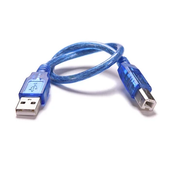 Didmeninės 1 vnt. Mėlyna 30CM 5Ft USB 2.0 USB Print Kabelis A Male B Male Spausdintuvo Laidas Laidas Laidas