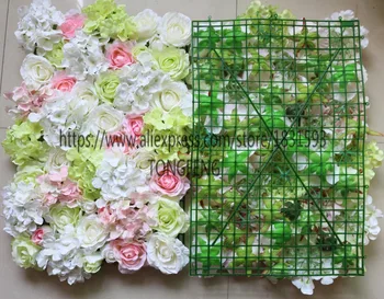 Dirbtinio šilko hydrangea bijūnai, rožių gėlių sienos vestuvių fone, dekoruoti gėlių etape apdailos 10vnt/daug TONGFENG