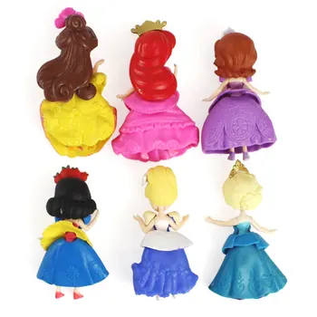 Disney 6 Cute Princesė Snieguolė Undinėlė Ariel Veiksmų Skaičiai Žaislai Modelis Animacinių Filmų Papuošalai Pyragas Apdaila Merginos Gimtadienio Dovana