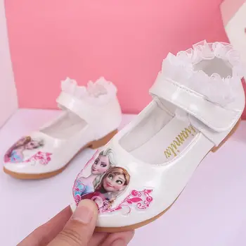 Disney Nauja Vaikai užšaldyti balti Laisvalaikio Bateliai mergaitėms princesė Sofija minkštas animacinių filmų batus Vaikų Šalis Sportbačiai