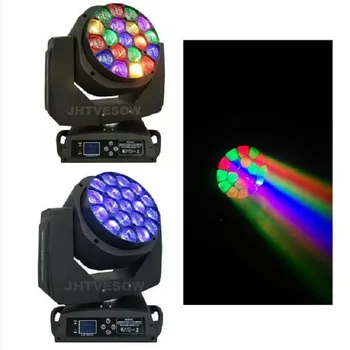 DJ Bičių akys Zoom Plauti LED Judančios Galvos 19x15w RGBW Šviesos Plauti DMX Scenos Apšvietimas Renginių nuoma santvaros disco šviesos