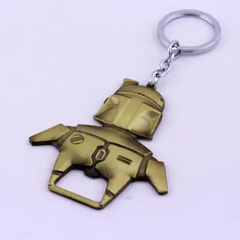 Dongsheng Star Wars Papuošalai boba atkarpa Fett Keychain Raktų žiedas 2 naudoti EDC Key chain Butelio Atidarytuvas chaveiro