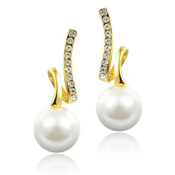 DORMITH turas 12mm shell perlų su aaa kubinis cirkonis lašas auskarai tabaluoti Auskarai 18k auksu moterų papuošalai