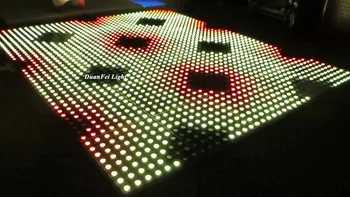 DunFly DuanFei Šviesos 6pieces dmx apšviesta šokių aikštelėje skaitmeninis grindų 50x50cm vestuvių šokių aikštelėje