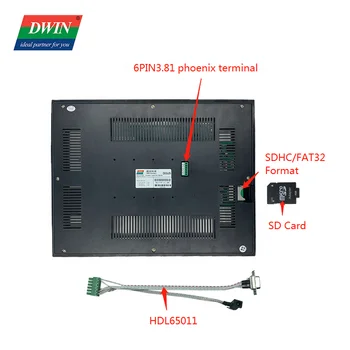DWIN TFT LCD Ekranas Modulis 1024*768 15Inch 65K Spalvų UART LCM IP65 su Lukštais Aukštą HMI Touch Panel