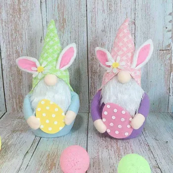Easter Bunny Beveidis Gnome Lėlės Kabinti Ornamentu Dekoracija Namuose Šalis Pakabukas Dovanos Lašas Ornamentu Festivalis Šalies Prekių