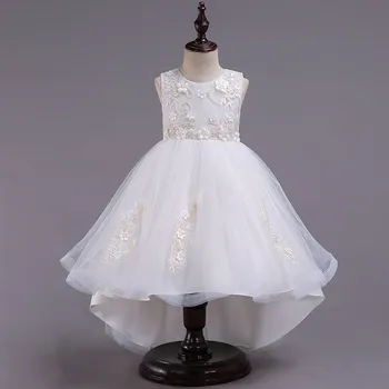 Elegantiškas merginos vestuvių suknelė vaikai princesė suknelė 3-12years merginos backless akių nėrinių suknelė šalis vakarienė aprangos drabužių