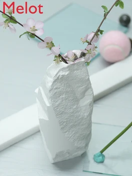 Europos Stiliaus, Prabangus ir Paprastas Kūrybos Vaza Darbalaukio Keramikos Meno Geometrinės Vaza Gėlių kompozicijų Apdaila Namo