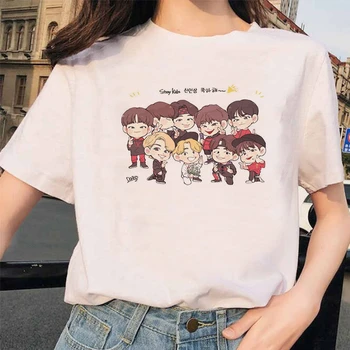 Femme, T-marškinėliai Moterims Naujos Kpop Klajojo Vaikams, Moterims T-shirt Hip-Hop Harajuku korėjos Kawaii T-shirt Top marškinėliai Hip-Hop Moteris
