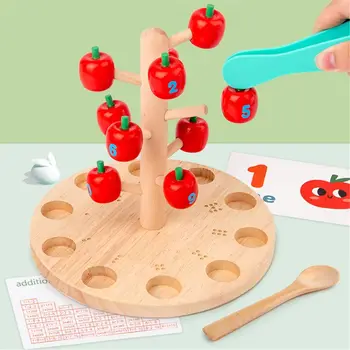 Fruite Medžio, Medinių Žaislų Montessori Matematikos Žaislas Mokyti Ikimokyklinio amžiaus Vaikai Ankstyvojo Mokymosi GXMB