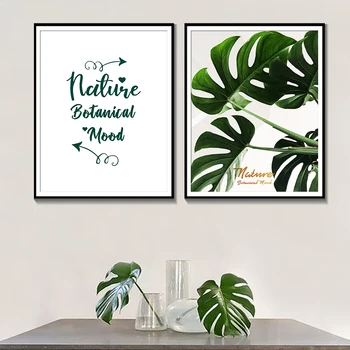 Gamtos Botanikos Nuotaika Sienos Menas, Plakatų Ir Grafikos, Akvarelės Žalia Botanikos Namų Puošybai Minimalistinė Nuotrauka