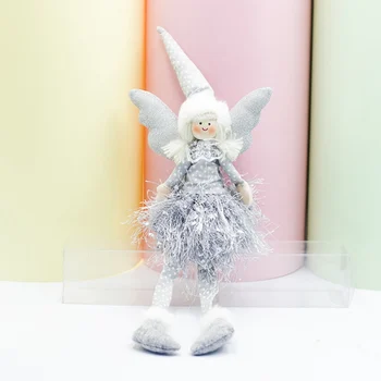 Grožio Kalėdų Medžiaga Angel Doll Banga Taško, Kutai Sijonas Ilgas Kojas Angel Doll Su Sparno Kalėdinės Namų Dekoracijos Dovana