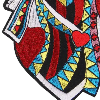 GUGUTREE siuvinėjimo didelis karalius pleistrai Solitaire pleistrai emblemos aplikacijos lopai drabužių JW-98
