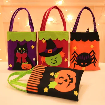 Helovinas dekoracijas, animacinių filmų moliūgų ragana neaustinis audinys dovanų maišelis vaikų šalis lino saldainių maišelį gimtadienio dekoracijos